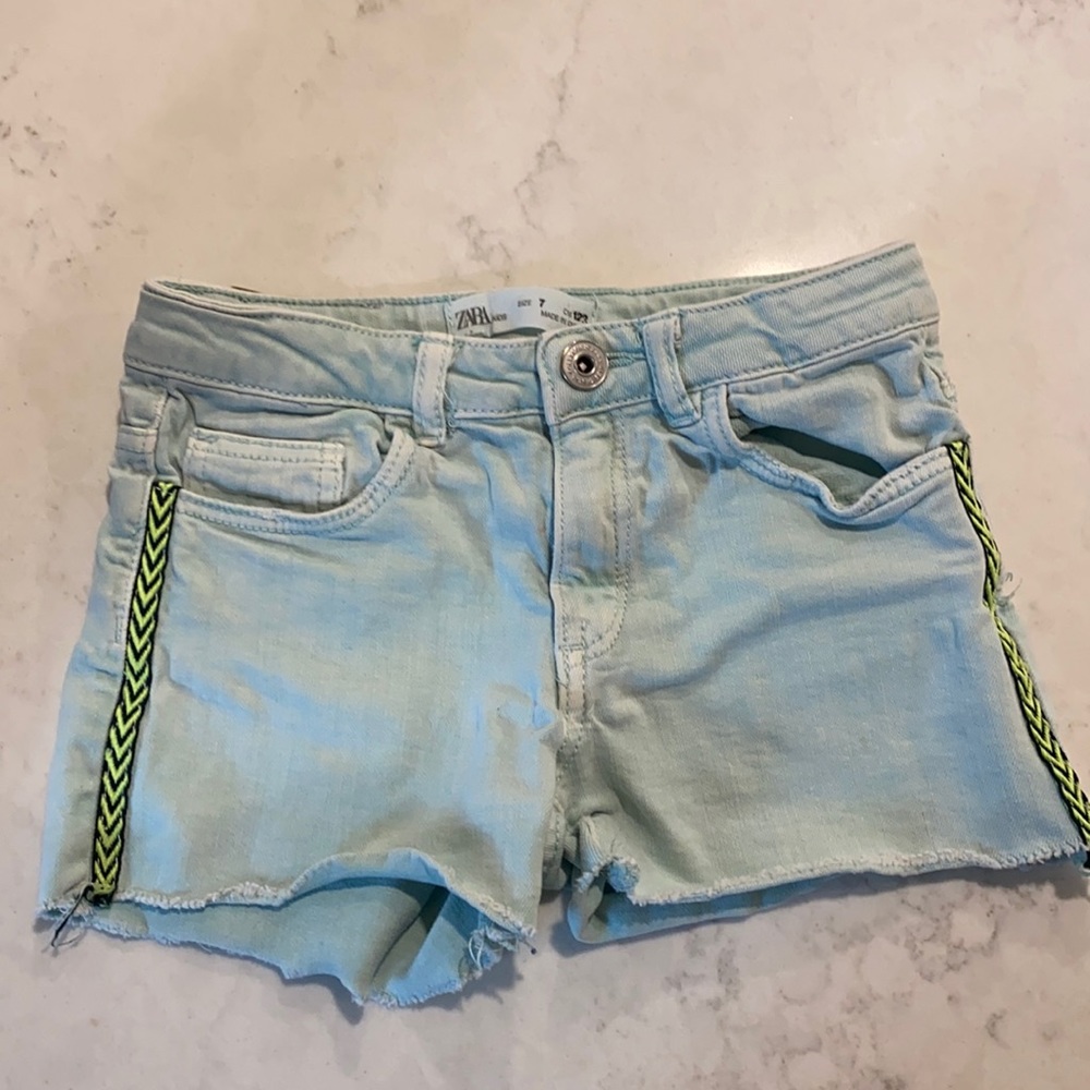 Light green Zara jean shorts